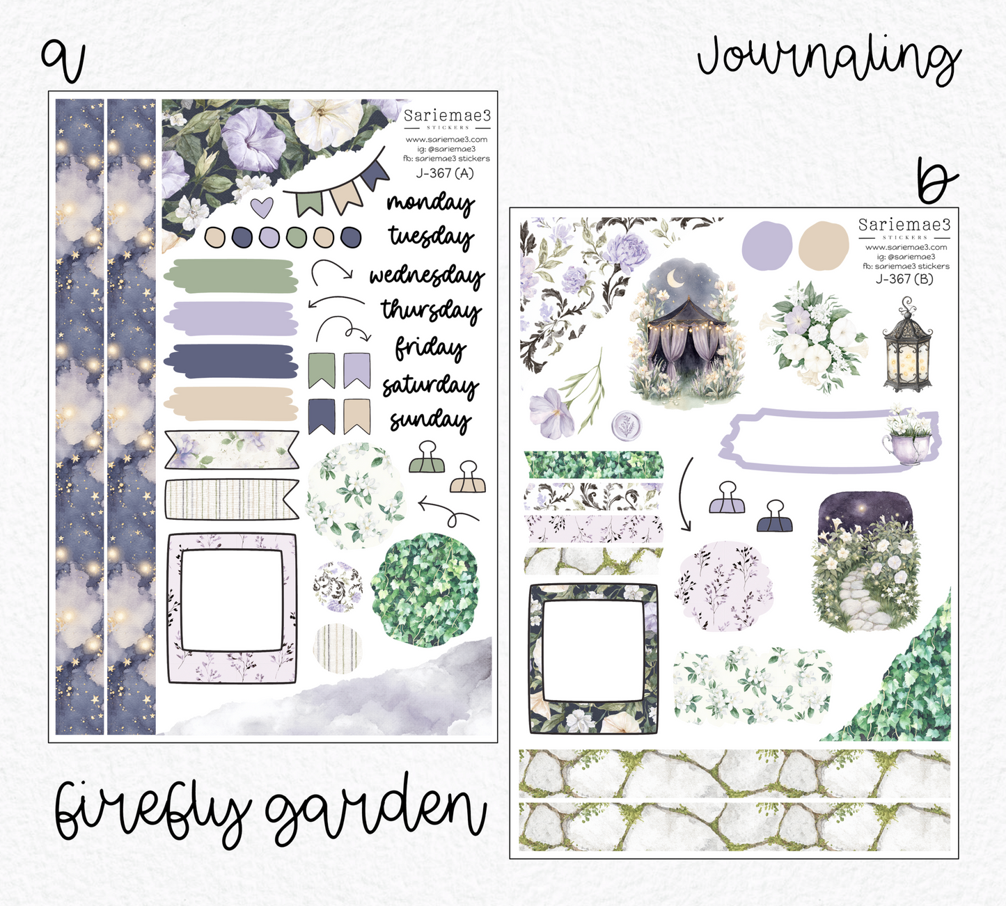 Journaling Kit, Firefly Garden, J-367