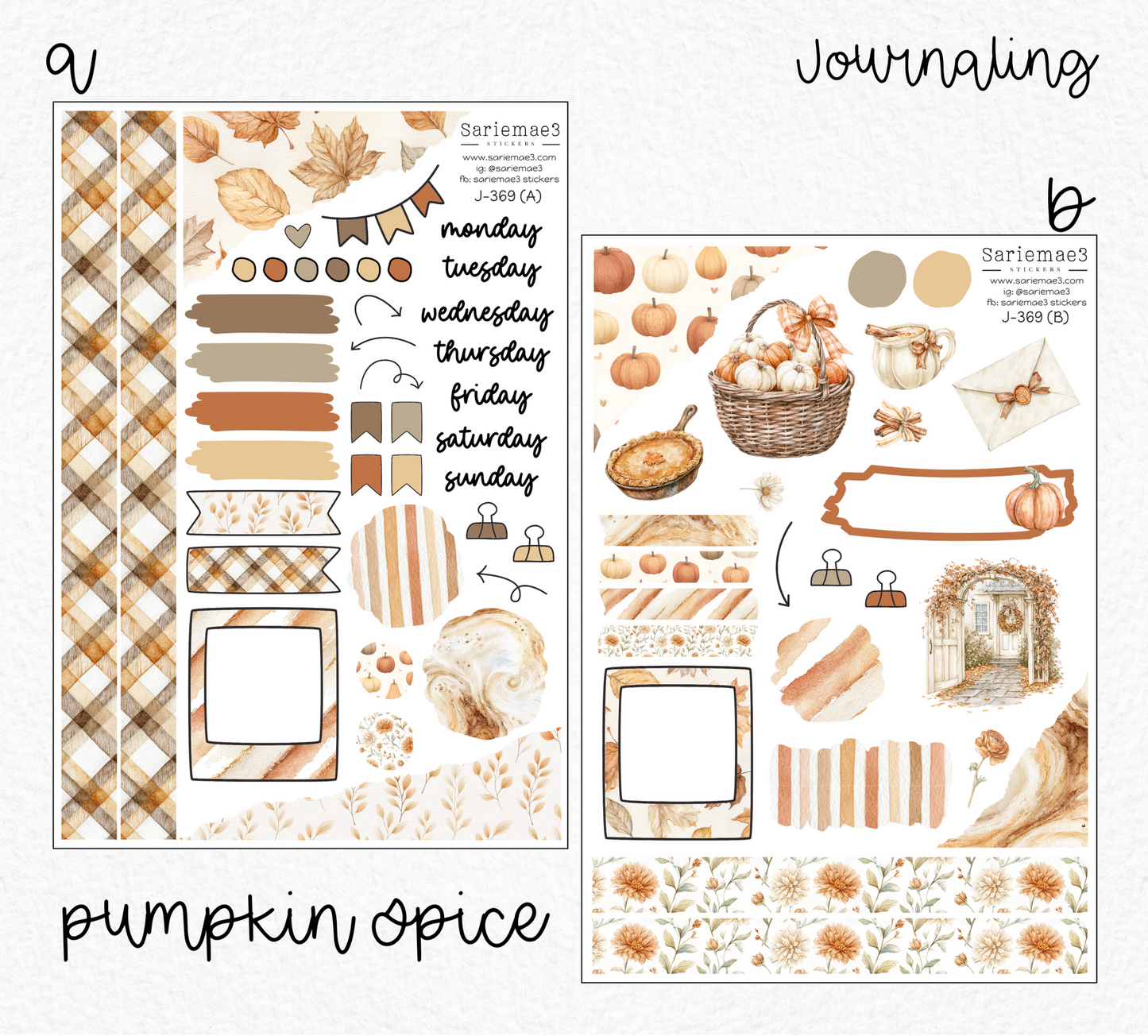 Journaling Kit, Pumpkin Spice, J-369