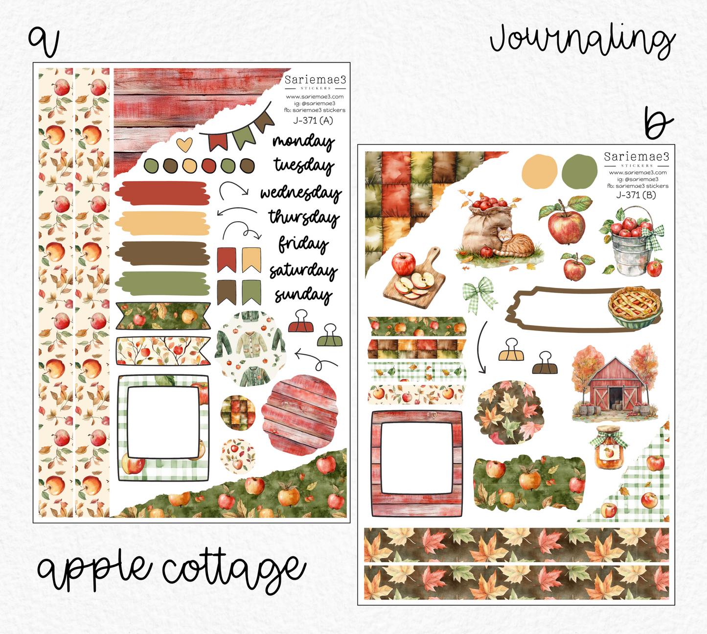 Journaling Kit, Apple Cottage, J-371