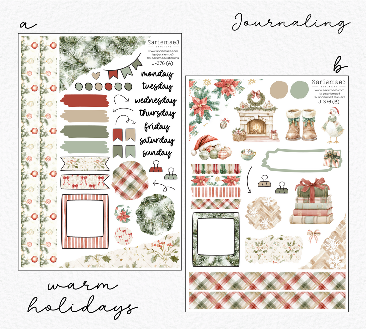 Journaling Kit, Warm Holidays, J-376
