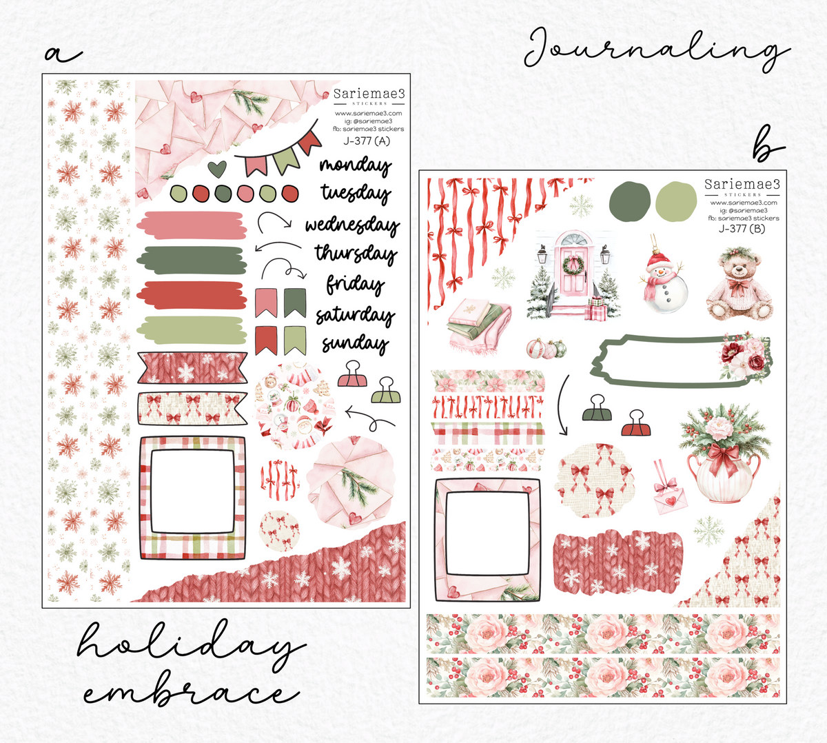 Journaling Kit, Holiday Embrace, J-377