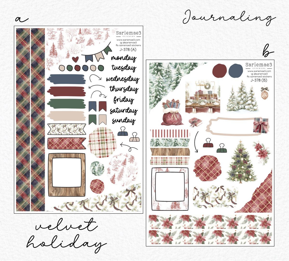 Journaling Kit, Velvet Holiday, J-378