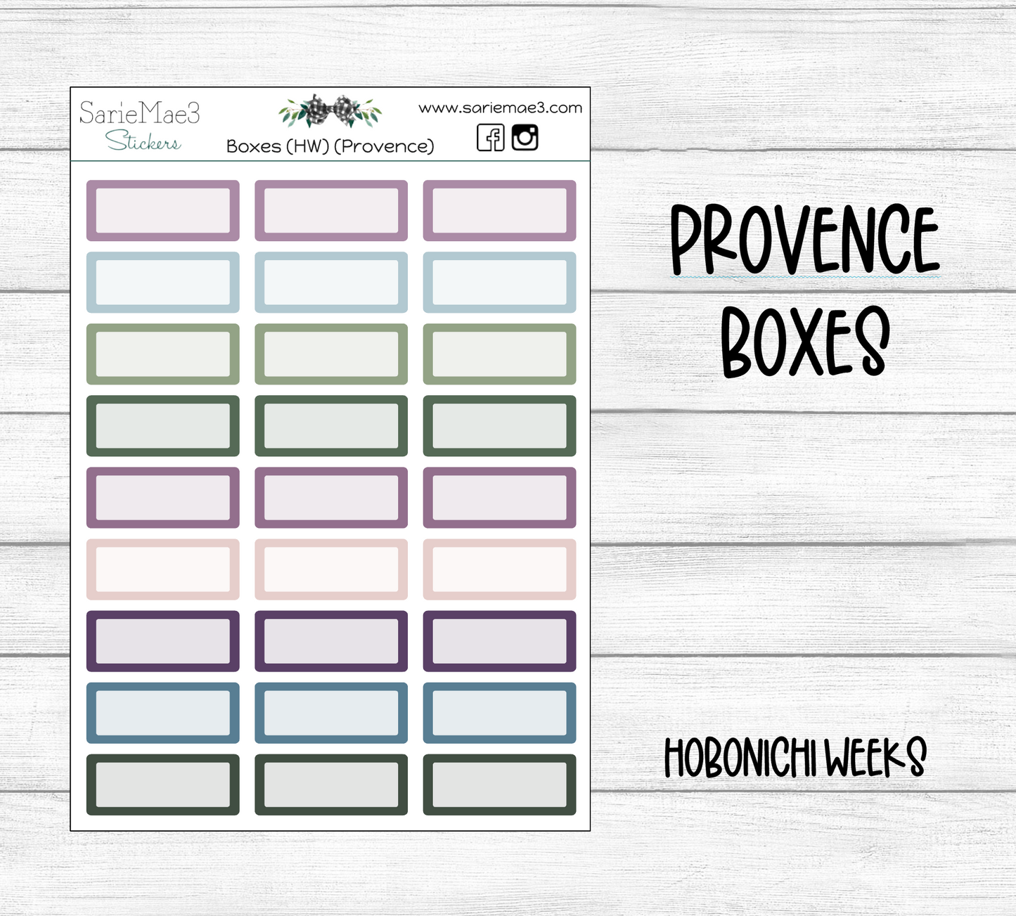 Boxes (Provence) Hobo Weeks