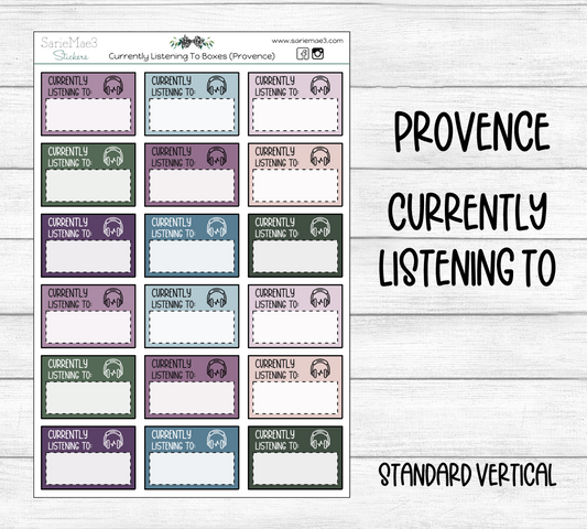 Currently Listening To Boxes (Provence)
