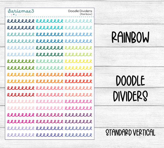 Doodle Dividers (Rainbow)