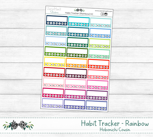 Habit Tracker (Rainbow) Hobo Cousin