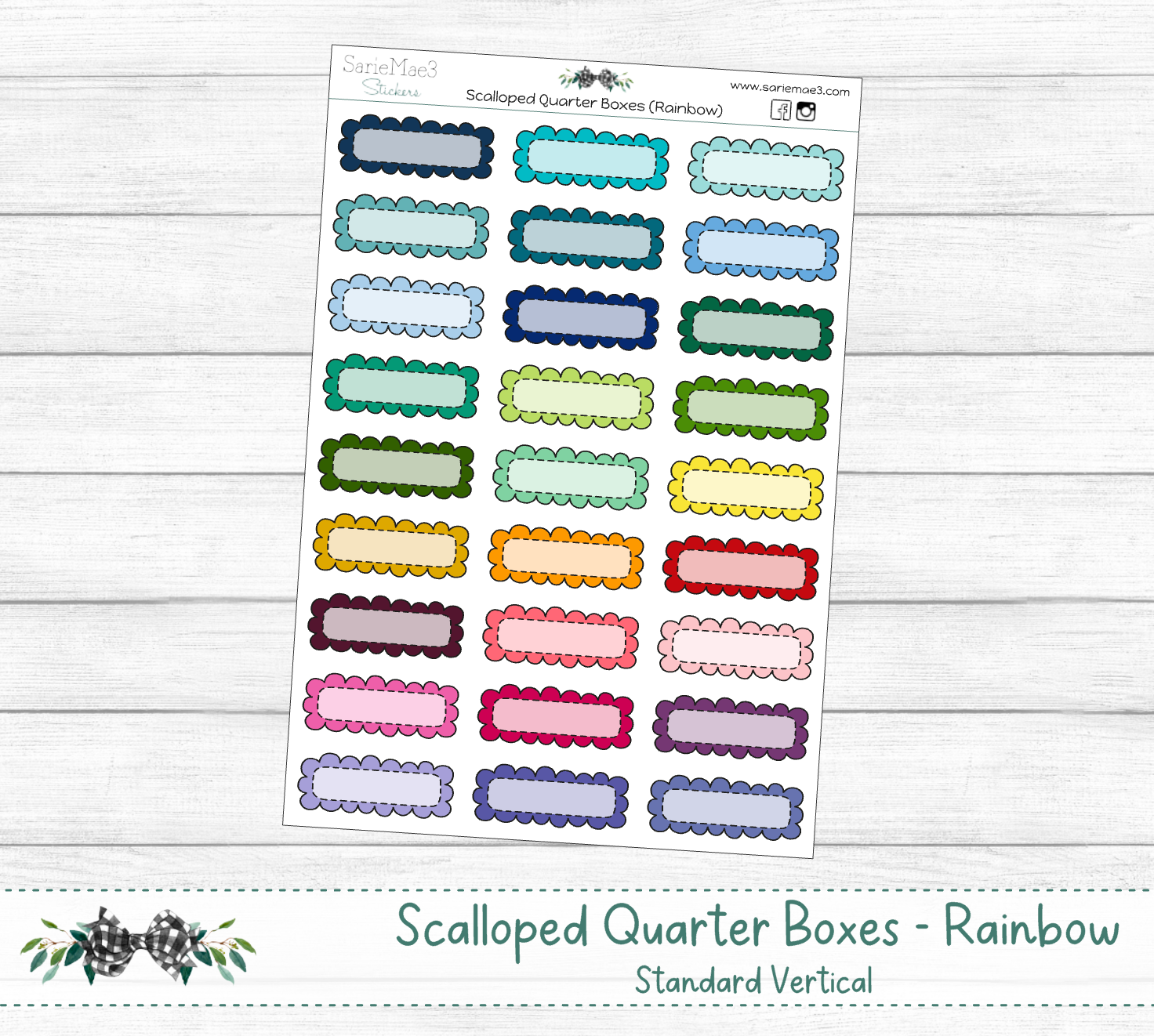 Scalloped Quarter Boxes (Rainbow) – SarieMae3