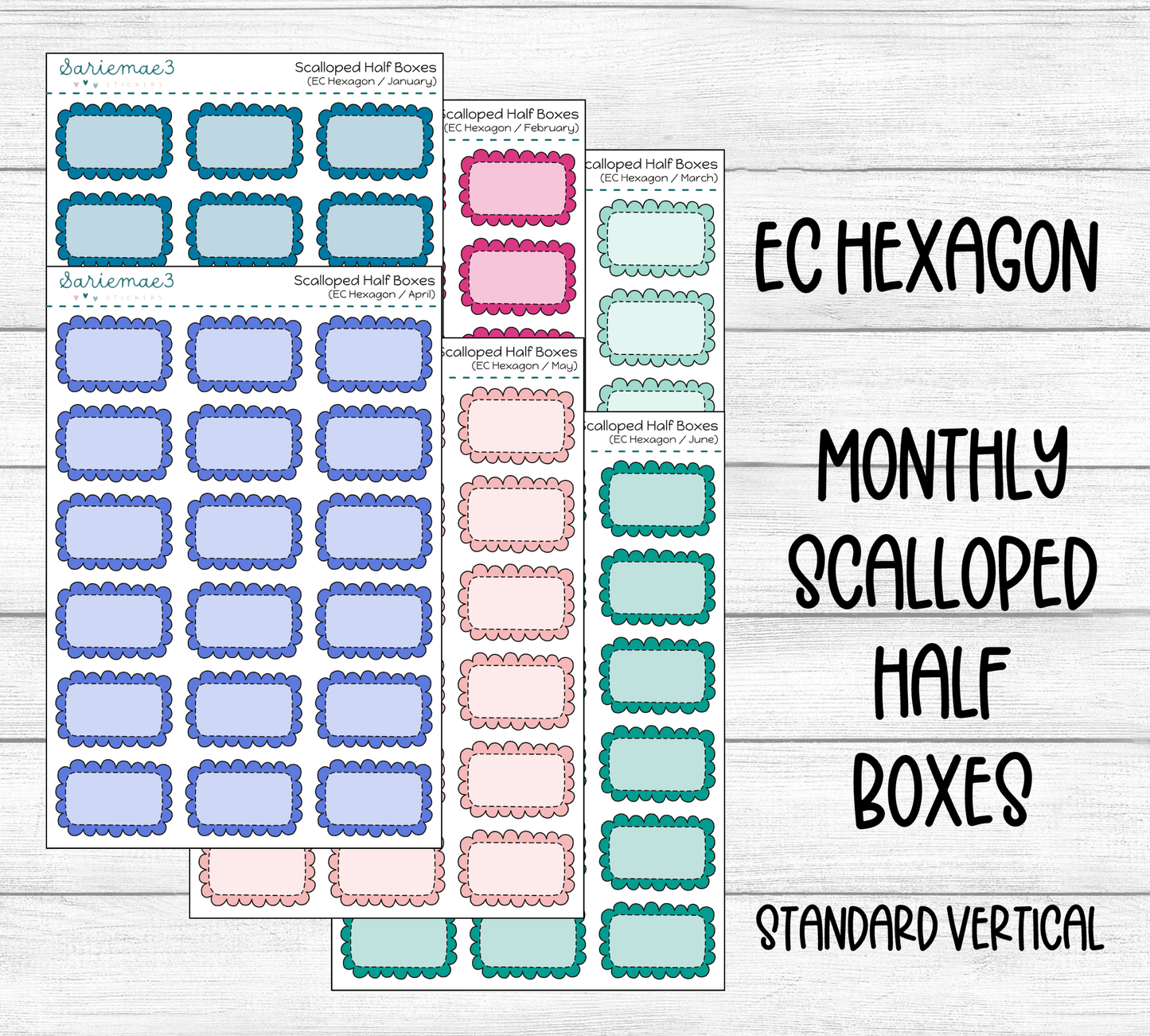 Scalloped Half Boxes (EC Hexagon)