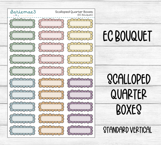 Scalloped Quarter Boxes (EC Bouquet)