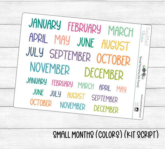 Small Months (EC Colors) (Kit Font)