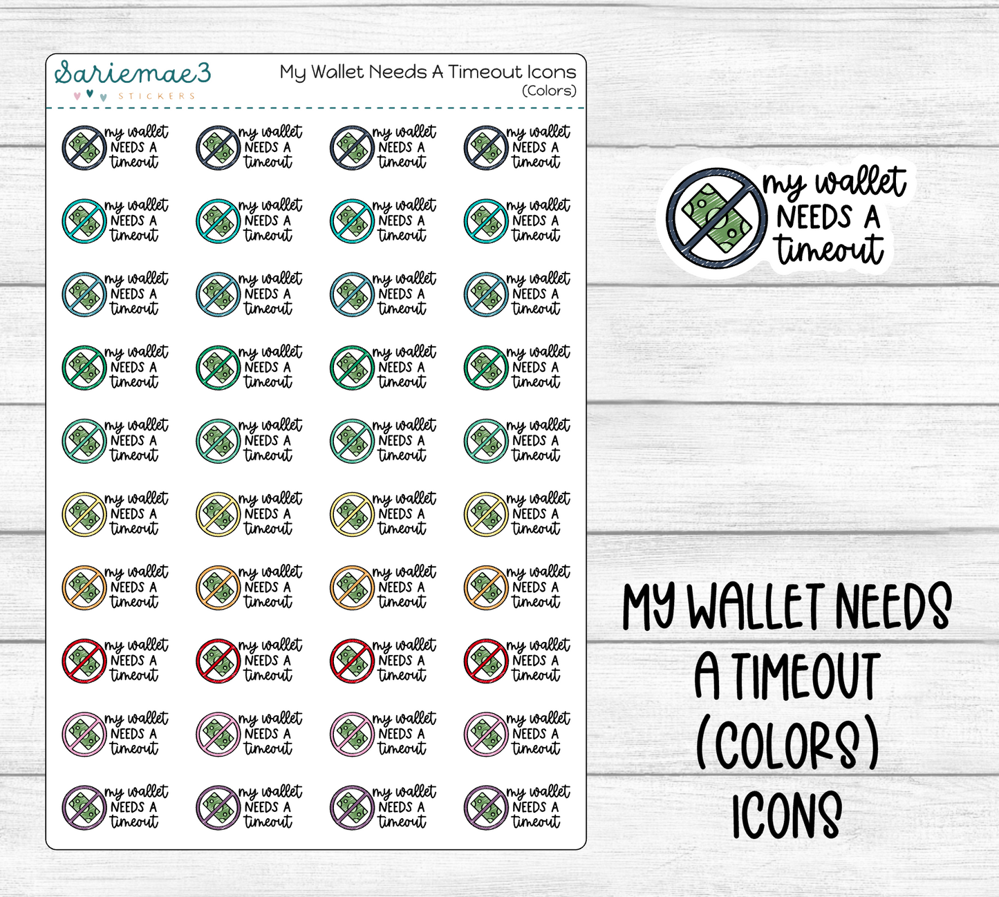 My Wallet Needs A Timeout Icons (Reformat)