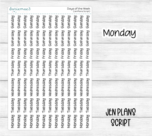 Days of the Week (JenPlans)