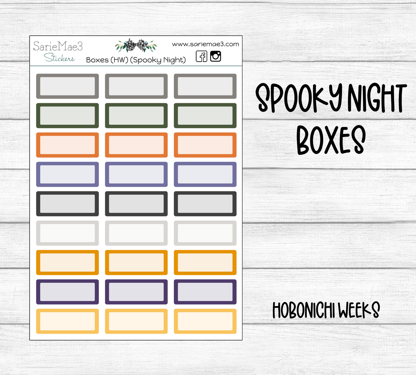 Boxes (Spooky Night) Hobo Weeks