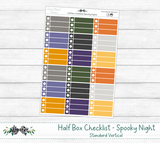 Half Box Checklists (Spooky Night)
