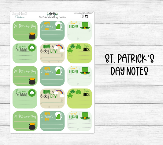 St. Patrick's Day Notes