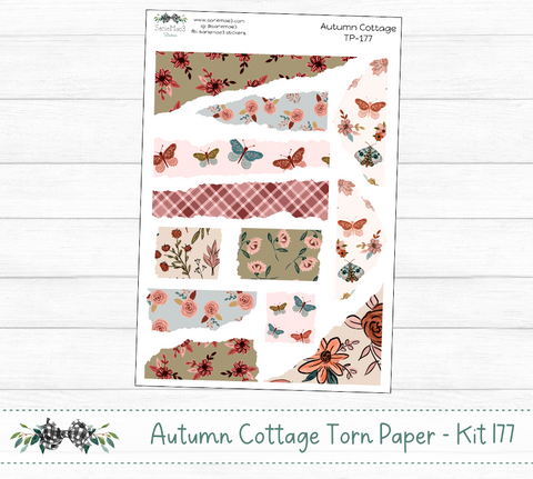 Autumn Cottage Torn Paper (Kit 177)