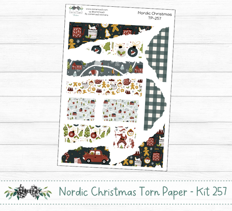 Nordic Christmas Torn Paper (Kit 257)