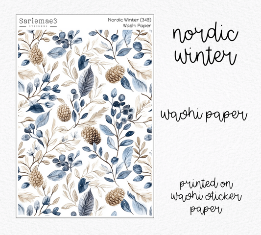 Nordic Winter Washi Paper (Kit 349)