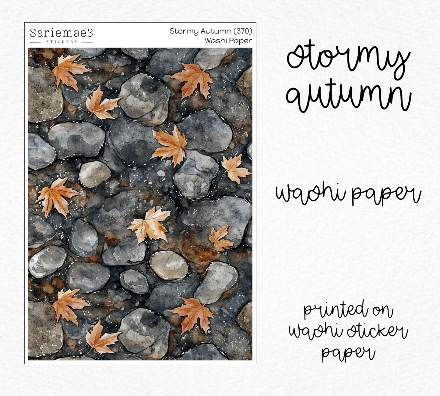Stormy Autumn Washi Paper (Kit 370)