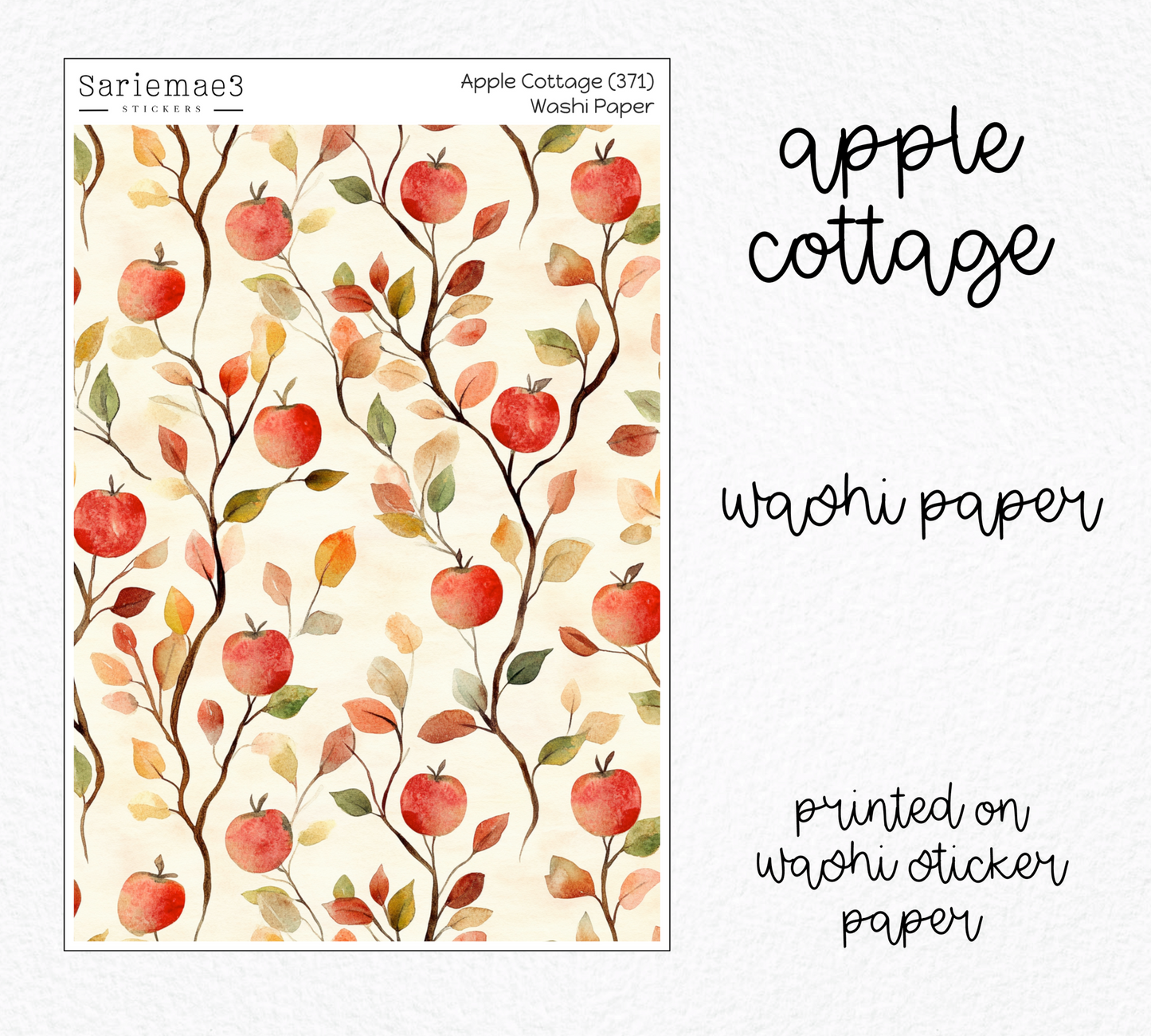 Apple Cottage Washi Paper (Kit 371)