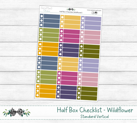 Half Box Checklists (Wildflower)