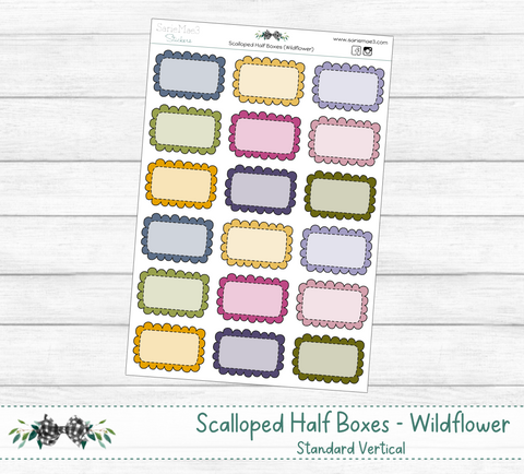Scalloped Half Boxes (Wildflower)