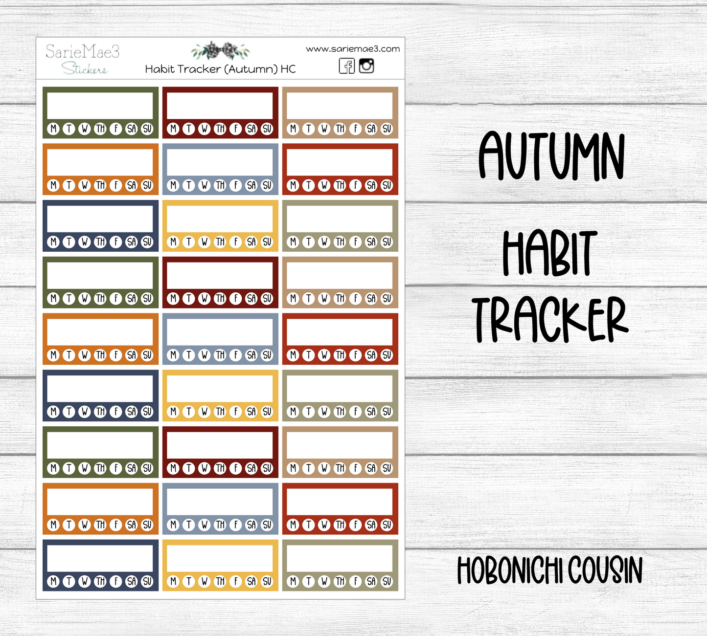 Habit Tracker (Autumn) Hobo Cousin