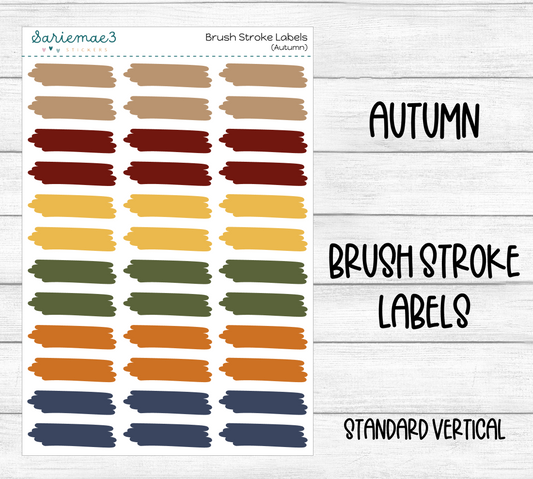 Brushstroke Labels (Autumn)