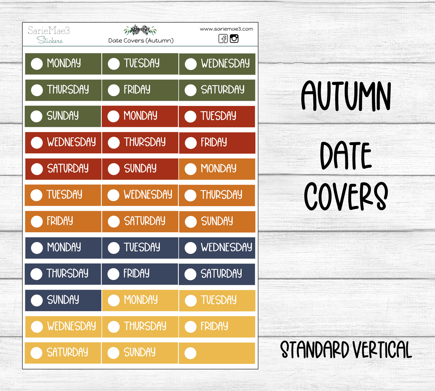 Date Covers (Autumn)