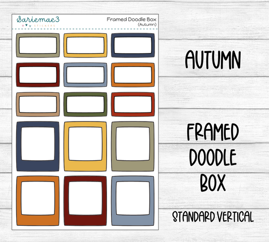 Framed Doodle Box (Autumn)