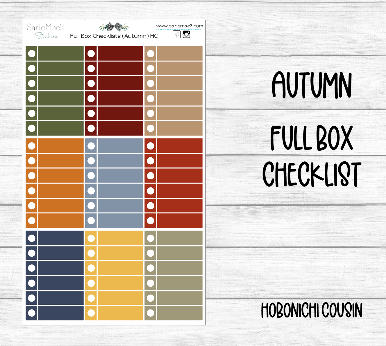 Full Box Checklists (Autumn) Hobo Cousin