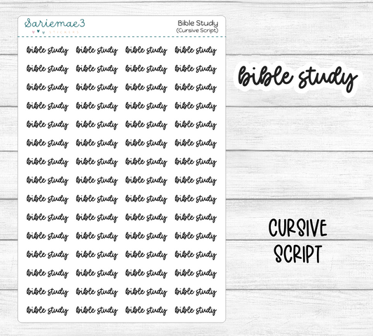 Bible Study (Cursive)