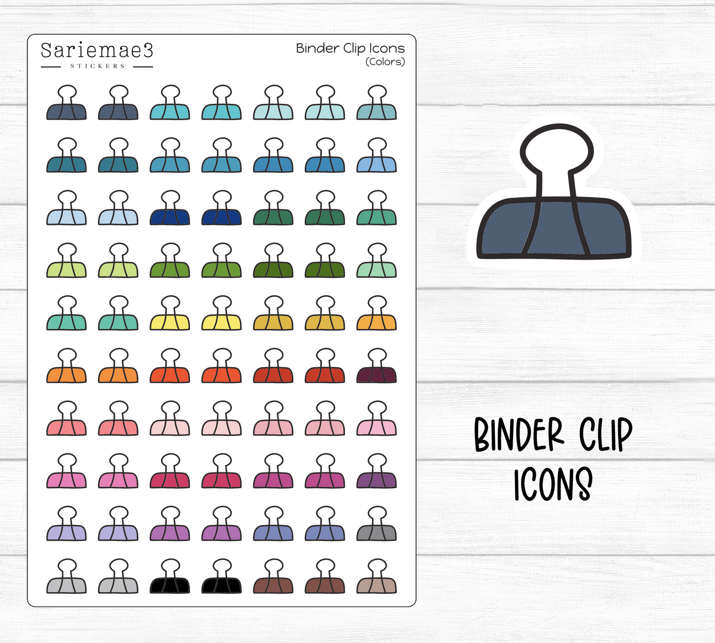 Binder Clip Icons