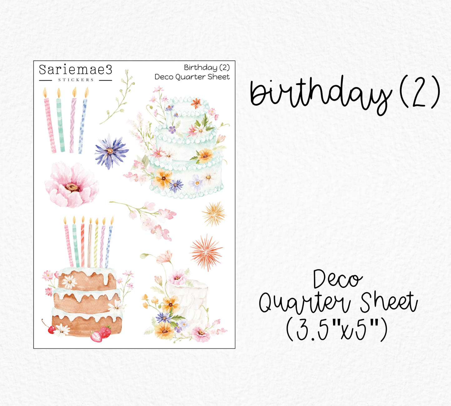 Birthday (2) Deco Quarter Sheet
