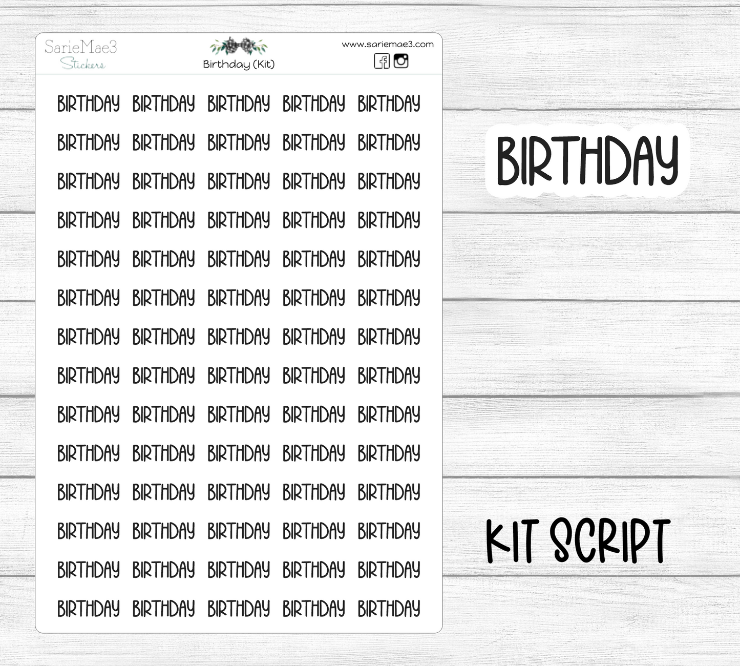 Birthday (Kit Font)