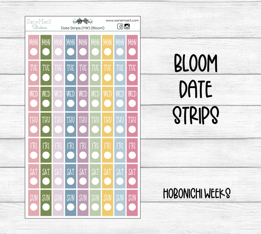 Date Strips (Bloom) Hobo Weeks