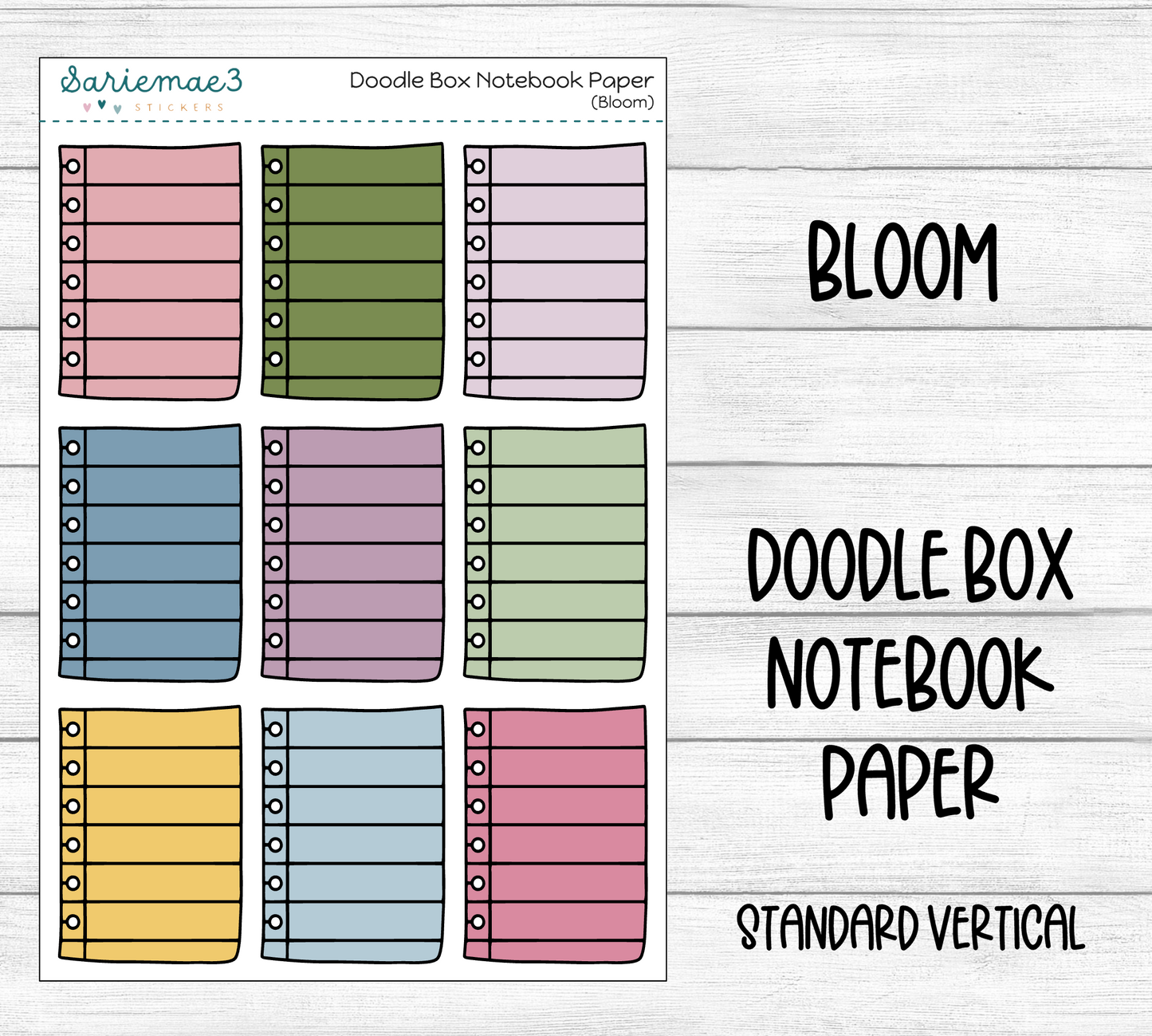 Doodle Box Notebook Paper (Bloom)