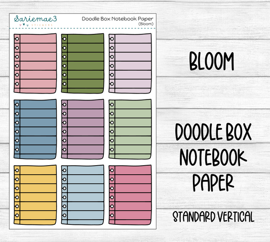 Doodle Box Notebook Paper (Bloom)