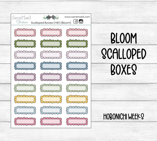 Scalloped Boxes (Bloom) Hobo Weeks