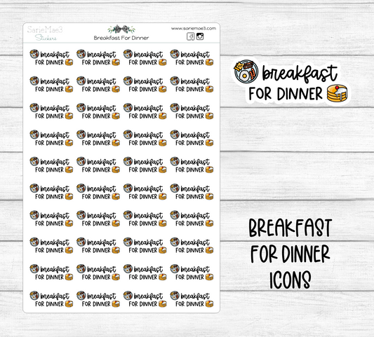 Breakfast For Dinner Icons