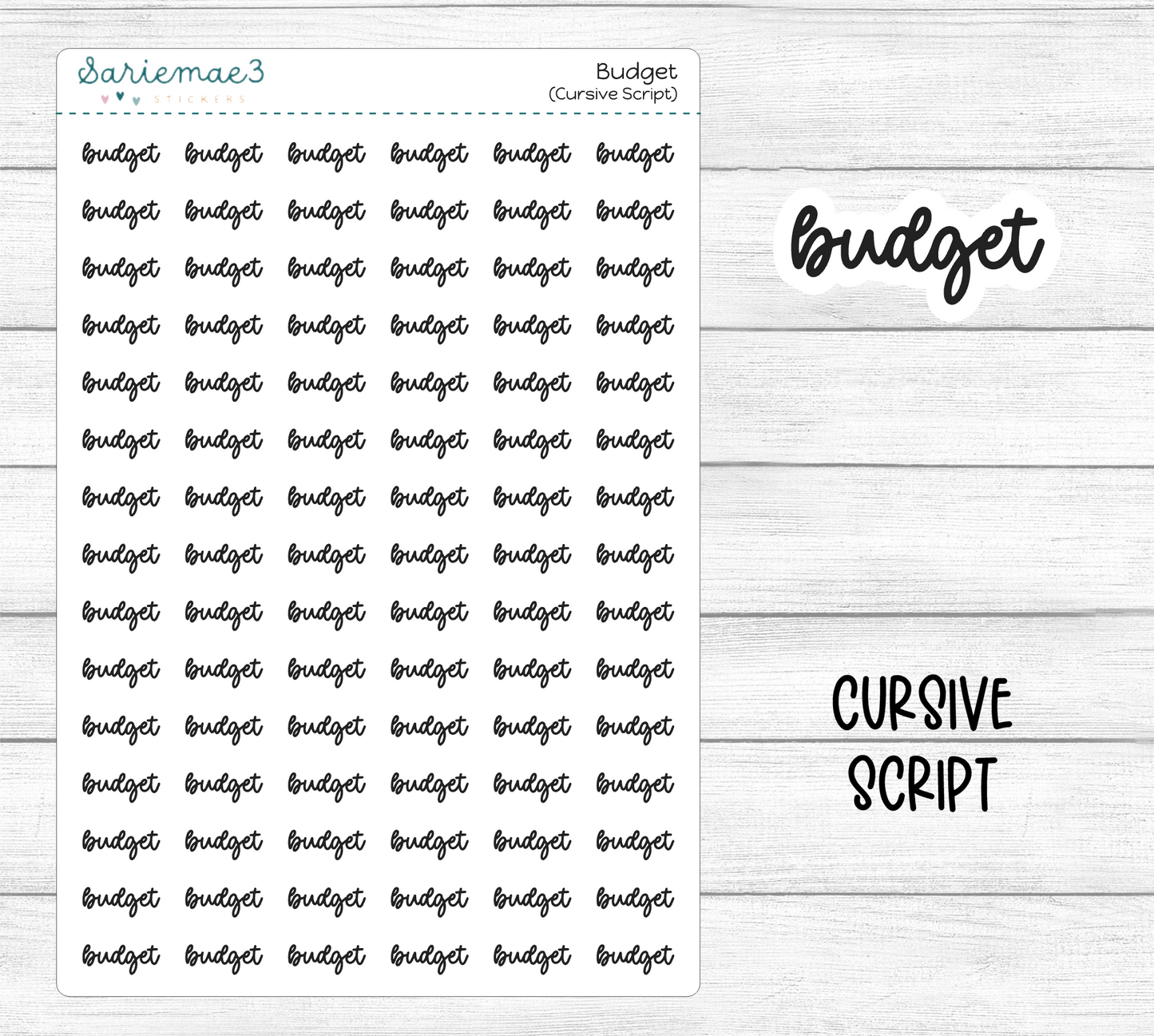Budget (Cursive)
