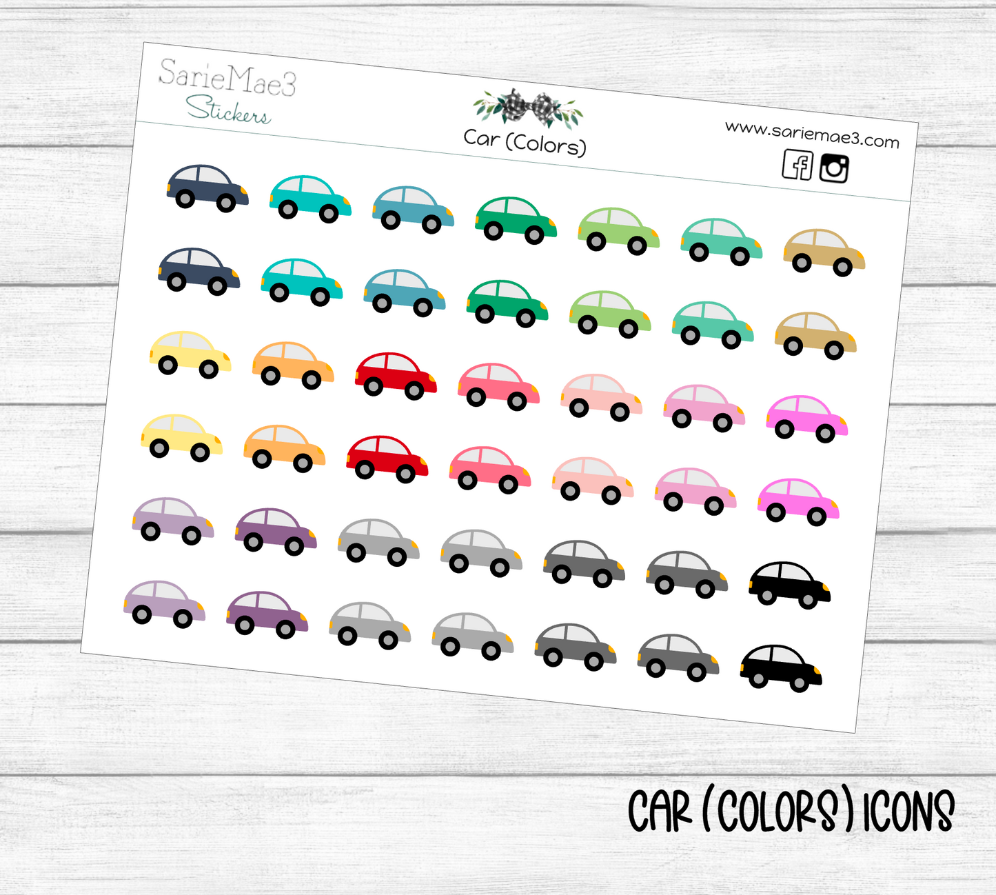 Car (Colors) Icons
