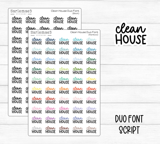 Clean House (Duo Font)