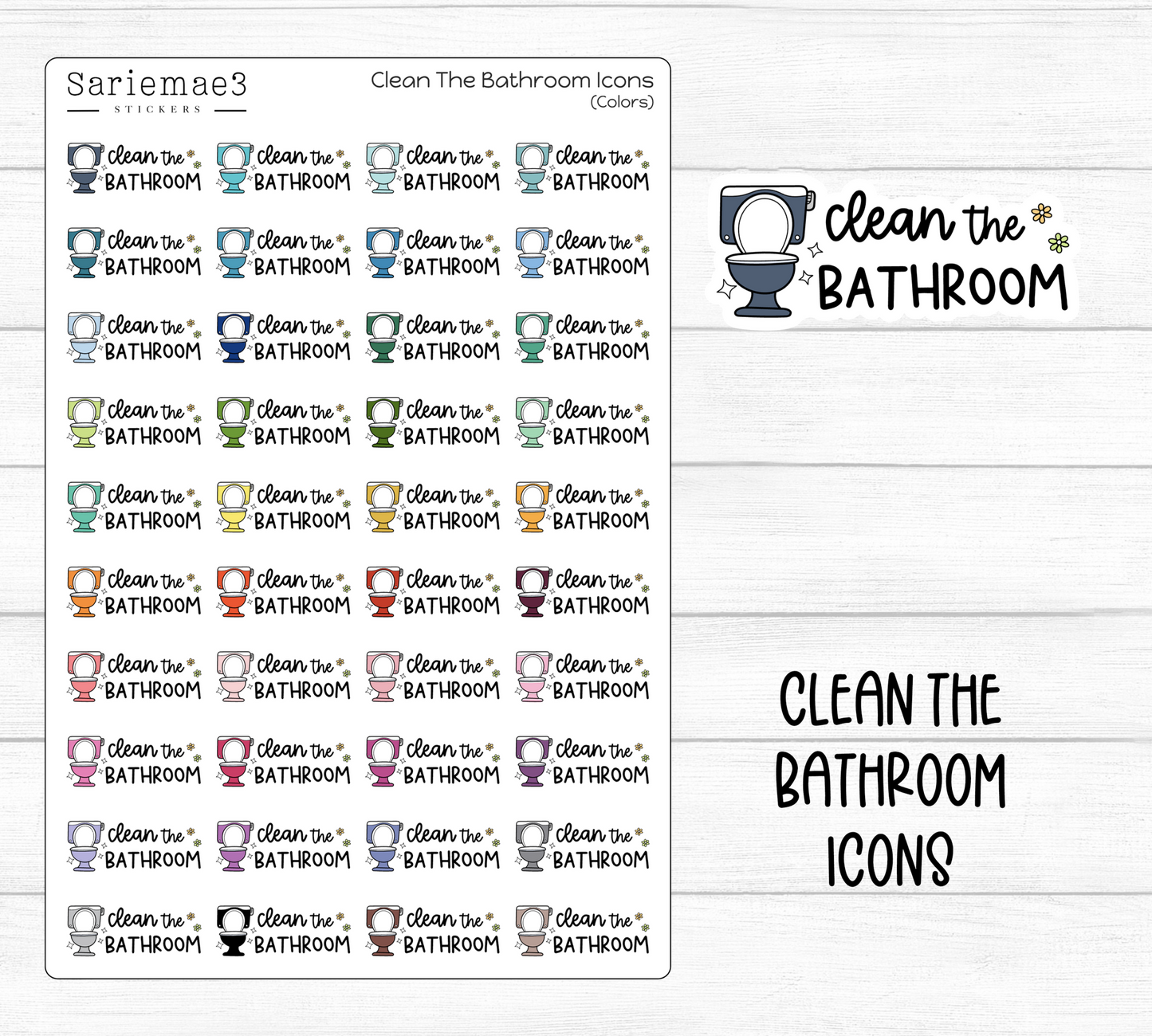 Clean the Bathroom Icons