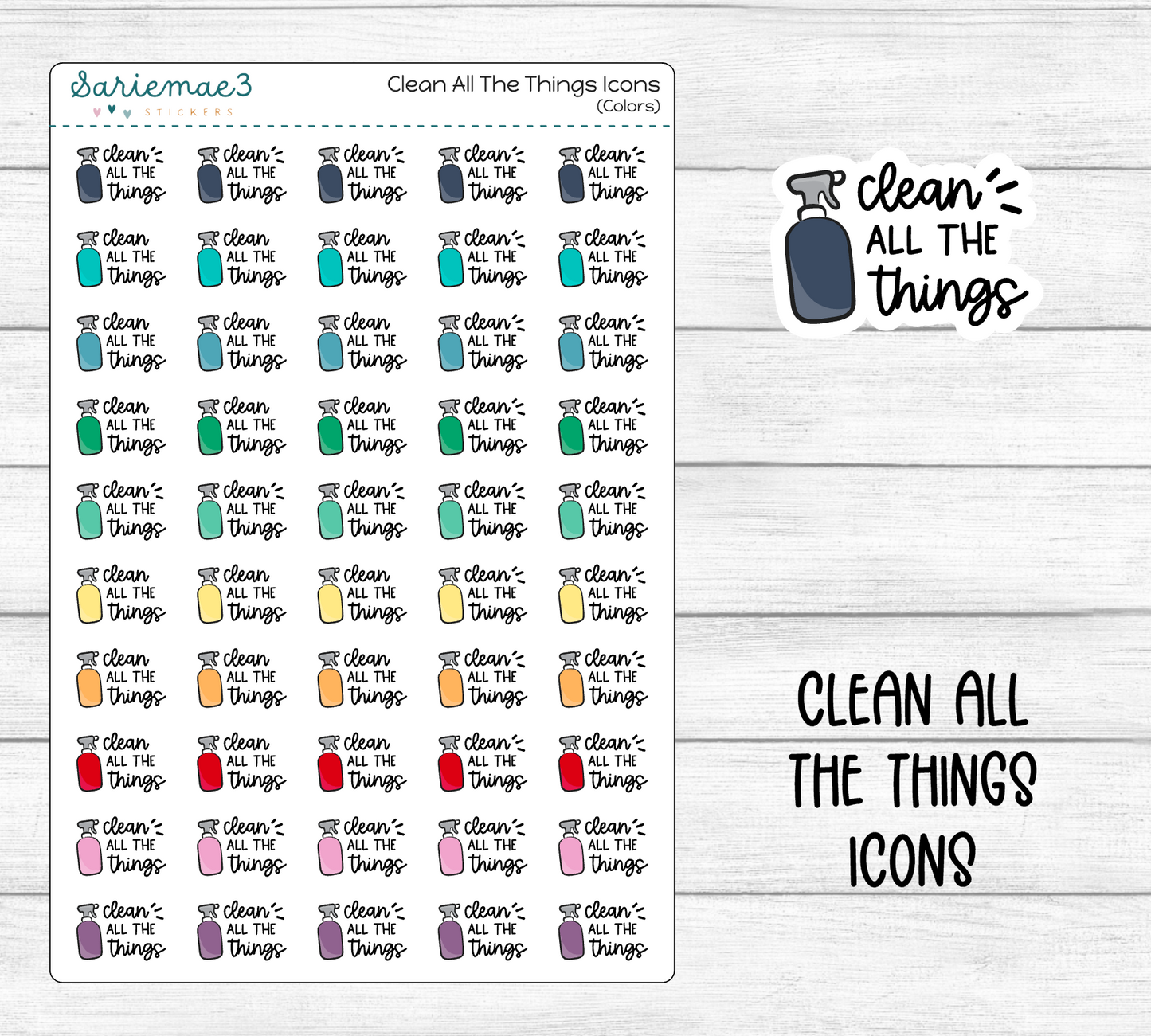 Clean All The Things Icons (Reformat)