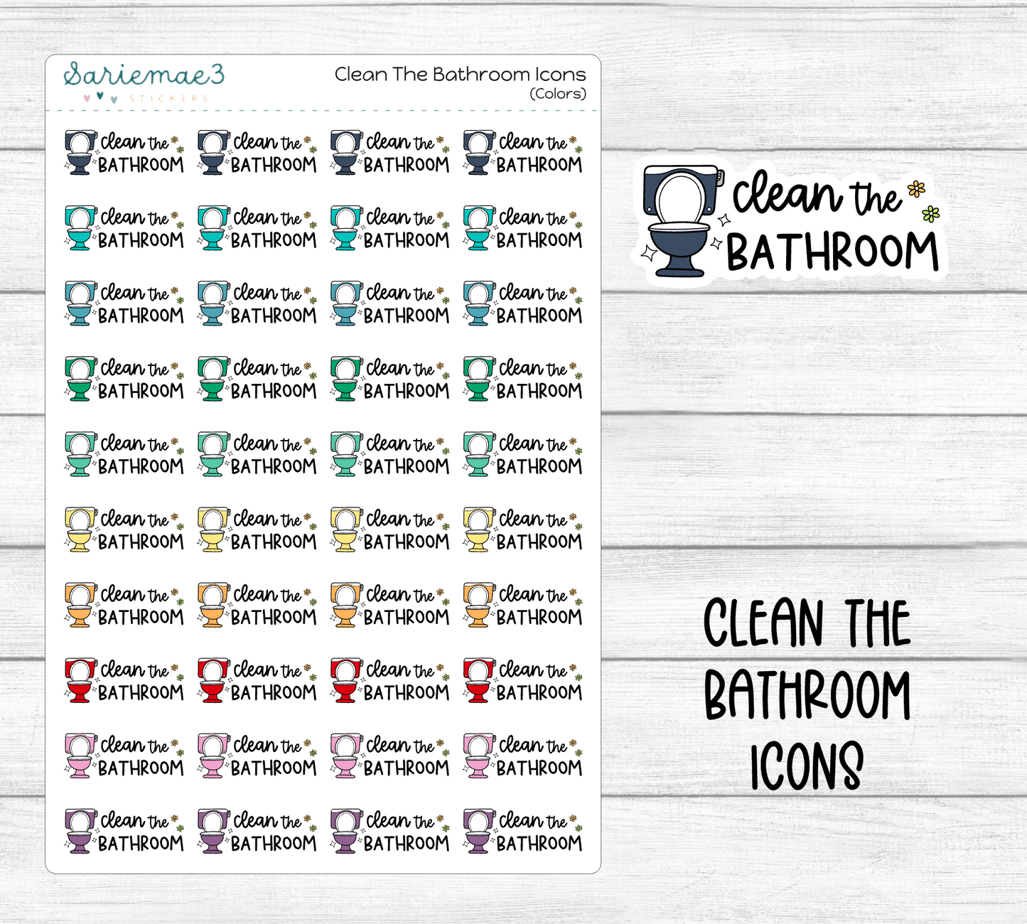 Clean the Bathroom Icons (Reformat)