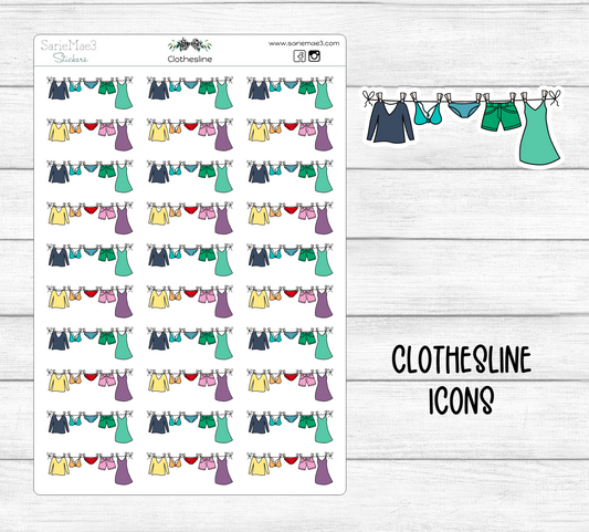 Clothesline (Laundry) Icons