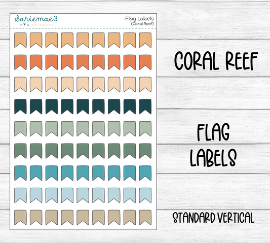 Flag Labels (Coral Reef)