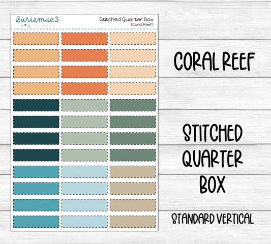 Stitched Quarter Box (Coral Reef)