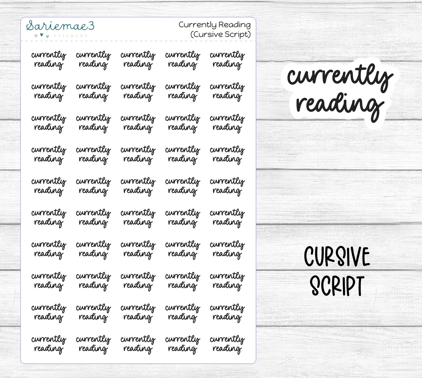 Currently Reading (Cursive)